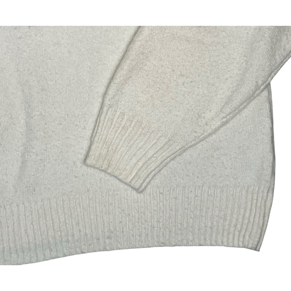 Hollister Cream Goldendoodle Dog Sweater Oversized Women's M Cozy Whimsical Cute - Picture 8 of 8